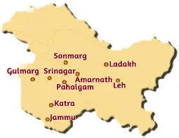 kashmir tourist places map