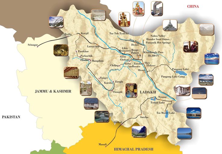 ladakh tourist map